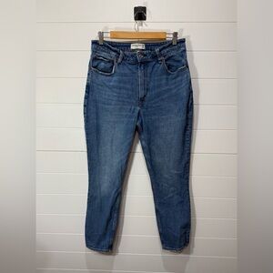 Abercrombie & Fitch Curve Love Blue Ankle Jeans
